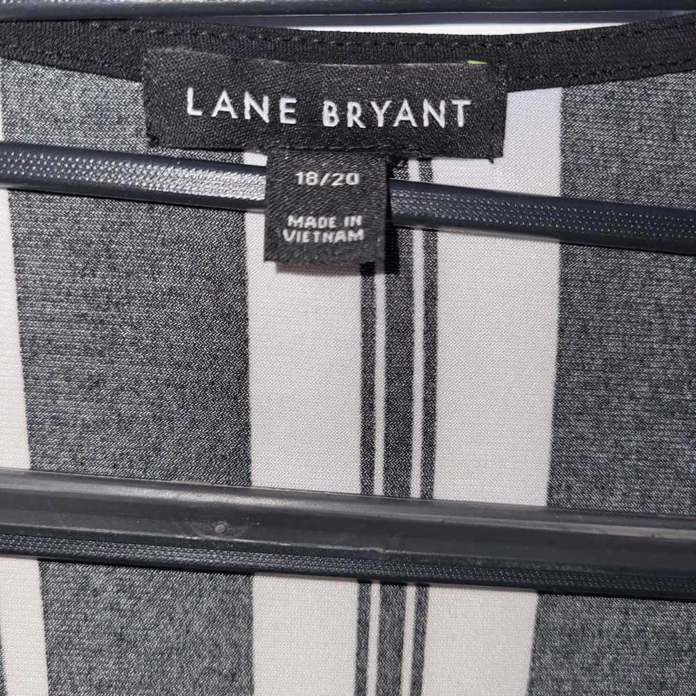 Lane Bryant Black and White Striped Top